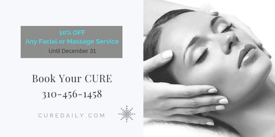 Book Your CURE for a 10% Discount on Facial or Massage Service